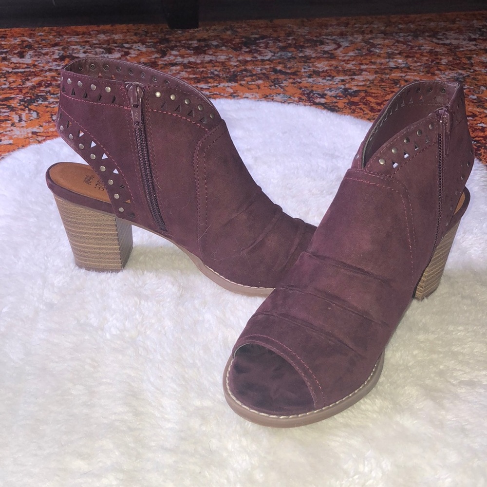 Sonoma “tempera” open toe ankle boots booties 8.5
